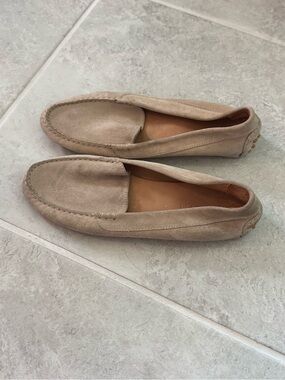 M. Gemi Felize Tan Suede Loafers | Italian Driving Moccasins Latte Beige Size 41